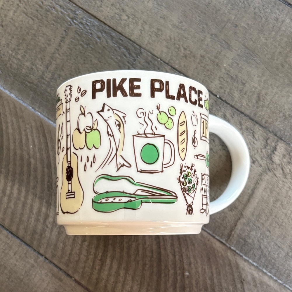 Starbucks Pike Place Illustrated Cream Mug